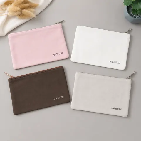 Minimal Flat Zipper Pouch — product gallery view