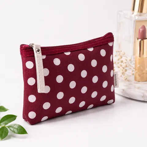 Assorted Flat Canvas Zipper Pouch — product gallery view
