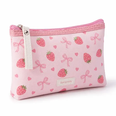 Assorted Flat Canvas Zipper Pouch — product gallery view