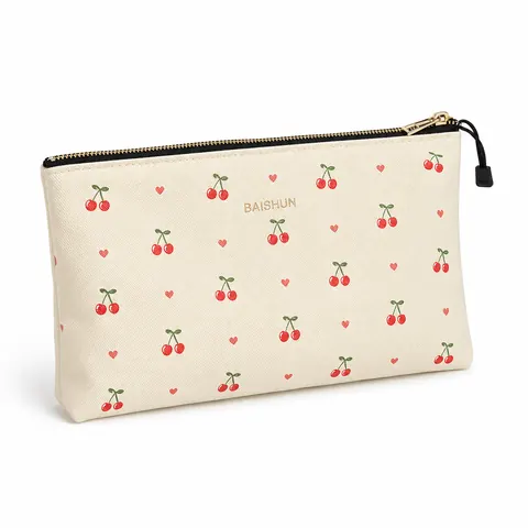 Assorted Flat Canvas Zipper Pouch — product gallery view
