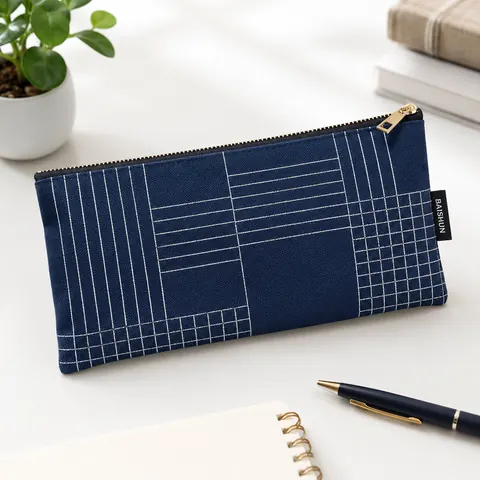Assorted Flat Canvas Zipper Pouch — product gallery view