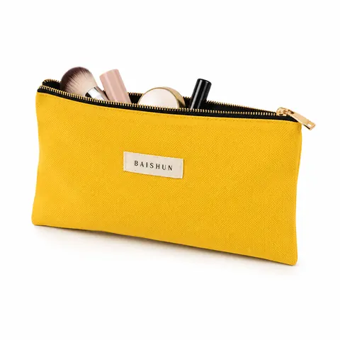 Assorted Flat Canvas Zipper Pouch — product gallery view
