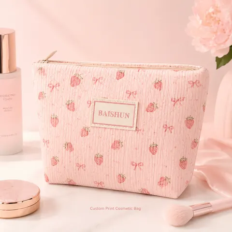 Botanical Print Gusseted Cosmetic Pouch — product gallery view