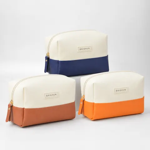 Color-Block Travel Cosmetic Bag — product gallery view