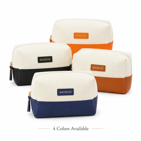 Color-Block Travel Cosmetic Bag — product gallery view
