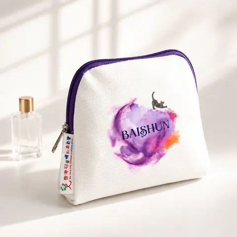 Watercolor Graphic Gusseted Zipper Pouch — product gallery view