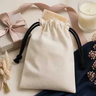 Velvet pouch for gifts and events packaging